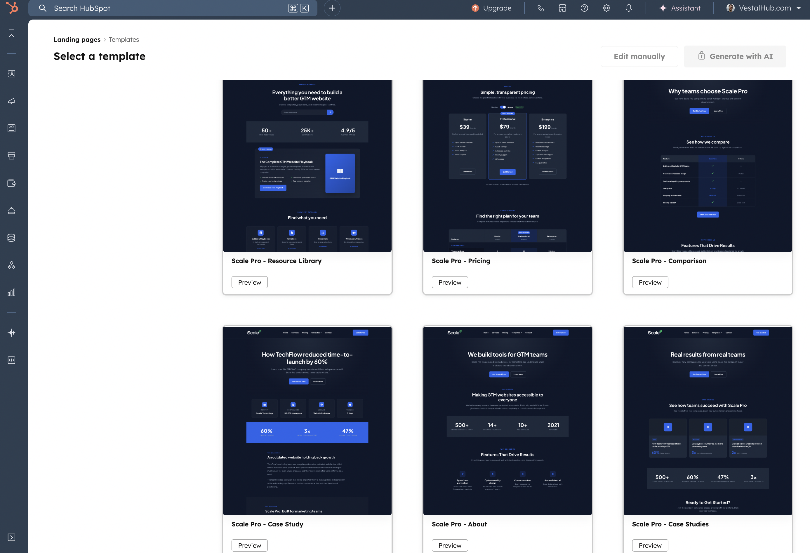 Scale template library